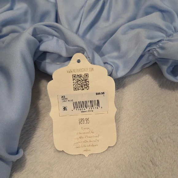 Altar'd State Light Blue Off-Shoulder Maxi Dress - Picture 4 of 8